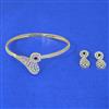 Cubic Zirconia Classic Necklace Set With 2 Tone Plating
