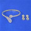 Cubic Zirconia Classic Necklace Set With 2 Tone Plating