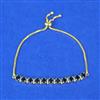 Cubic Zirconia Delicate Bracelet With 2 Tone Plating