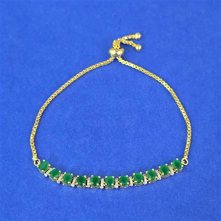 Cubic Zirconia Delicate Bracelet With 2 Tone Plating