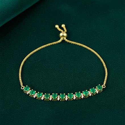 Cubic Zirconia Delicate Bracelet With 2 Tone Plating