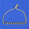 Cubic Zirconia Delicate Bracelet With 2 Tone Plating