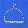 Cubic Zirconia Delicate Bracelet With 2 Tone Plating