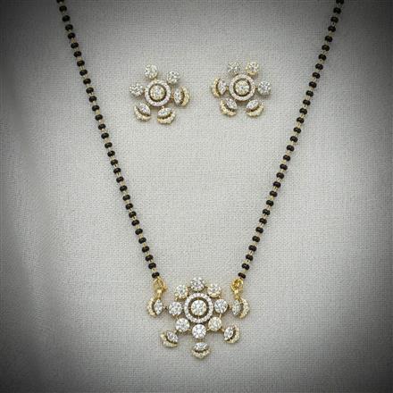 Cubic Zirconia Classic Mangalsutra With 2 Tone Plating