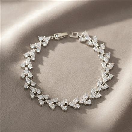 Cz Classic Bracelet With Gold Rhodium Plating