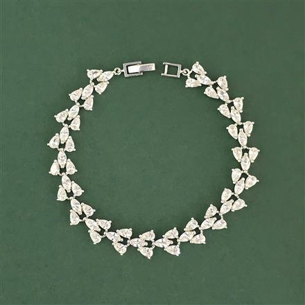 Cz Classic Bracelet With Gold Rhodium Plating