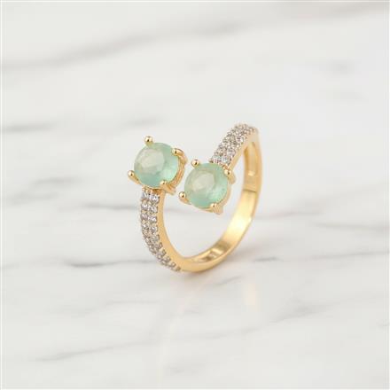 Cz Classic Ring With 2 Tone Plating