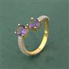 Cz Classic Ring With 2 Tone Plating