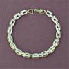 Cubic Zirconia Classic Bracelet With 2 Tone Rhodium Plating