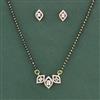 Cz Classic Mangalsutra With 2 Tone Rhodium Plating