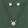 Cz Delicate Mangalsutra With 2 Tone Rhodium Plating