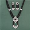 Cz Classic Pendant Set With Rhodium Plating
