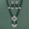 Cz Classic Pendant Set With Rhodium Plating