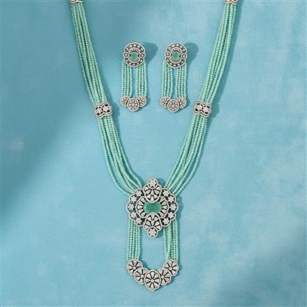 Cz Classic Pendant Set With Rhodium Plating