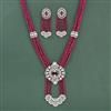 Cz Classic Pendant Set With Rhodium Plating