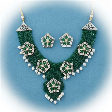 Cubic Zirconia Classic Necklace With 2 Tone Plating