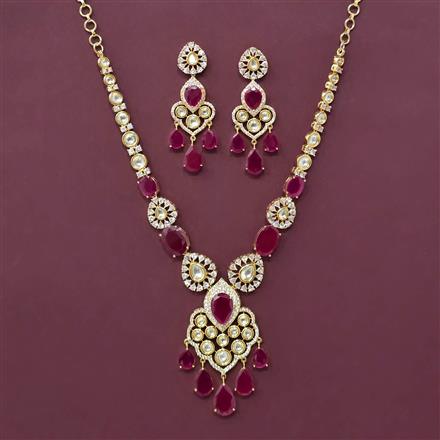 Cubic Zirconia Classic Necklace With 2 Tone Plating