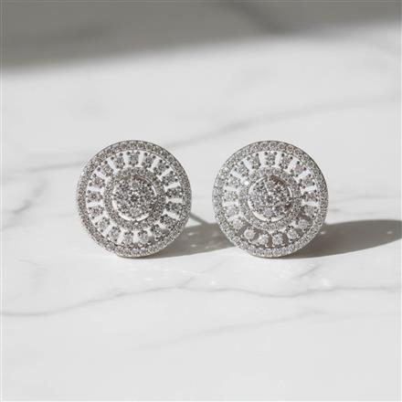 Cz Tops With 2 Tone Rhodium Plating