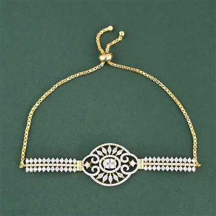 Cz Classic Bracelet With 2 Tone Rhodium Plating