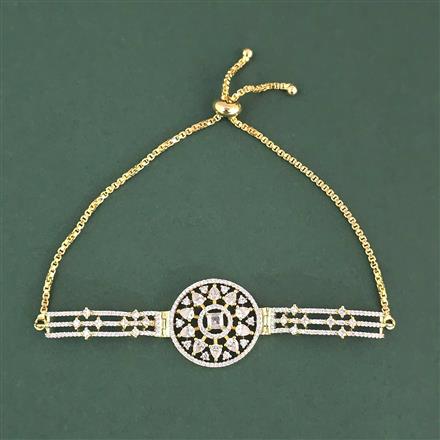 Cz Classic Bracelet With 2 Tone Rhodium Plating