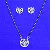 Cubic Zirconia Delicate Mangalsutra With 2 Tone Rhodium Plating