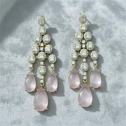 Cubic Zirconia Classic Earring With Mehndi Plating