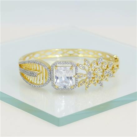 Cz Openable Kada With 2 Tone Plating