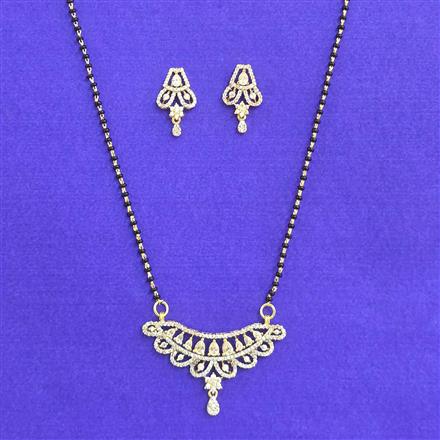 Cubic Zirconia Classic Mangalsutra With 2 Tone Plating