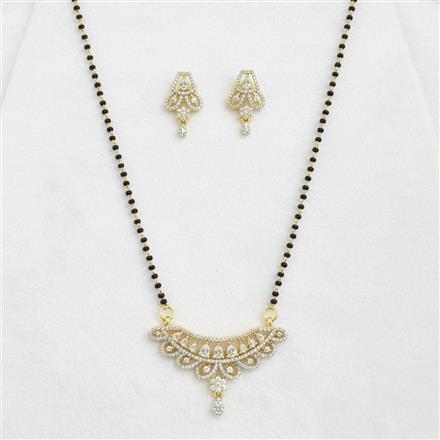 Cubic Zirconia Classic Mangalsutra With 2 Tone Plating