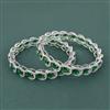 Cz Classic Bangles With Rhodium Plating