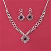 Cubic Zirconia Classic Necklace With Rhodium Plating