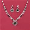 Cubic Zirconia Classic Necklace With Rhodium Plating