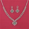 Cubic Zirconia Classic Necklace With Rhodium Plating