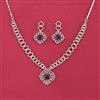 Cubic Zirconia Classic Necklace With Rhodium Plating