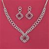 Cubic Zirconia Classic Necklace With Rhodium Plating