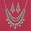 Cubic Zirconia Classic Necklace With Rhodium Plating
