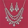 Cubic Zirconia Classic Necklace With Rhodium Plating