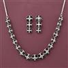Cubic Zirconia Classic Necklace With Rhodium Plating