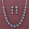 Cubic Zirconia Classic Necklace With Rhodium Plating