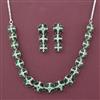 Cubic Zirconia Classic Necklace With Rhodium Plating
