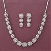 Cubic Zirconia Classic Necklace With Rhodium Plating