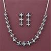 Cubic Zirconia Classic Necklace With Rhodium Plating