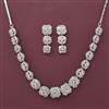 Cubic Zirconia Classic Necklace With Rhodium Plating