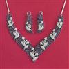 Cubic Zirconia Classic Necklace With Rhodium Plating