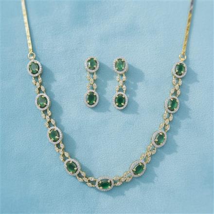 Cubic Zirconia Classic Necklace With 2 Tone Plating