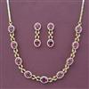Cubic Zirconia Classic Necklace With 2 Tone Plating