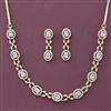 Cubic Zirconia Classic Necklace With 2 Tone Plating