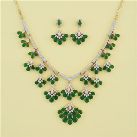 Cubic Zirconia Classic Necklace With 2 Tone Plating