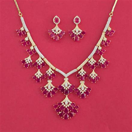 Cubic Zirconia Classic Necklace With 2 Tone Plating