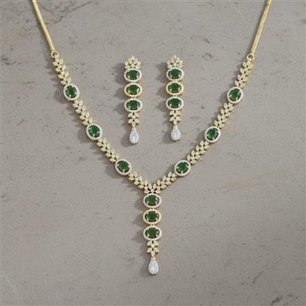 Cubic Zirconia Classic Necklace With 2 Tone Plating